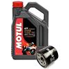 Motul Servizio Cambio Olio Moto Duo 7100 4T 10W-40 Sintetico 4 Litri + Filtro Olio OC574