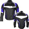 WinNet Giacca giubbotto moto in di pelle con protezioni OMOLOGATE CE da donna (S, BLU)