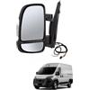 GENERICO Alta Qualità Aftermarket Specchietto Elettrico Sinistro DUCATO Retrovisore Termico Con Sonda di Temperatura SX Dal 2006-2024 Braccio Corto,Sbrinamento,Freccia