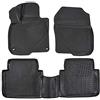 J&J AUTOMOTIVE Tappetini Auto in Gomma su Misura per Honda CR-V 2018-2022, Set da 4 Pezzi, 3D - con Bordo Alto, Antiscivolo, Inodore, Colore Nero, TPE