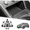 Ruiya per VW Polo MK6 2018-2023 Antiscivolo Interno Tappetini, VW Polo Tappetini in Gomma per Auto Tappetino Bracciolo Protezione Scanalatura Porta Interni Tappetini Gomma Accessori VW Polo