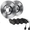 AOQ ORIGINAL QUALITY AOQ-COPPIA KIT DISCHI FRENO + PASTIGLIE ANT. COMPATIBILI CON FIAT 500 (312) 9.0 77kw, 1.3 D.Mtj 70 kw -DISCO ventilato diametro 257mm