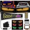 GDJGNUDK Occhi Luminosi a Devil Eyes, Illuminazione LED per Camion e Automobili, Grande Display Flessibile Programmabile, Fai da Te, Luci a LED Dinamiche e Colorate a Forma di Occhio(70x173mm)
