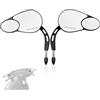 WOWTK Specchietti retrovisori split vision adatti per Harley Davidson 1982-2022 la maggior parte dei modelli Road King Street Glide Road Glide Softail Iron 1200 Iron 883 Deluxe Fat Boy Sport Glide