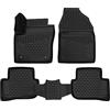 J&J AUTOMOTIVE Tappetini Auto in Gomma su Misura per Toyota C-HR 4WD 2016-2023, Set da 4 Pezzi, 3D - con Bordo Alto, Antiscivolo, Inodore, Colore Nero, TPE