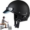 lisutupode Casco a mezza faccia, casco a metà shell,Caschi da moto per uomini | Comodo elegante mezzo cappuccio protettivo per l'da gare di neve scooter