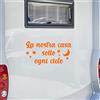 Pimastickerslab Kit 1 Adesivo stickers per camper CASA STELLE CIELO NOTTE -caravan roulotte- accessori decal scegli colore cod.1826 (035 ARANCIONE, cm 55 x 28)
