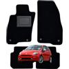 OFFICINE MILANO IL TUO STILE IN AUTO. 4 Tappetini in Moquette per Fiat Punto dal 2015 al 2020 Fissaggio a 4 Bottoni, Fondo Antiscivolo con Battitacco in PVC - Alta Qualità - Made in Italy - OFFICINE MILANO