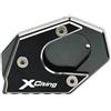PNJDHGJFT Cuscino di supporto laterale per moto Per KYMCO Xciting 250 300 350 400 400i 250i 300i 350i CNC Cavalletto Laterale Supporto Estensione Piastra Allarga(Titanium-Xciting)