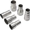 SPUFKGE Tubo Raccordo Riduttore Scarico Acciaio Inossidabile Diametro Esterno 51 Mm-76 Mm Adattatore A 5 Fasi, Collegamento Aspirazione, 57 Scarico Auto(51MM-76MM)