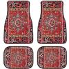Tuxxjzm Boho - Tappetini per auto, 4 pezzi, design retrò, per auto, anteriori, posteriori, bohemian, antiscivolo, resistenti e decorativi, interni auto