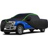 Generico Telo Antigrandine per Auto per Toyota Hilux Single Cab 2008-2025,Telo Copriauto Antigrandine,Copertura Protettiva Per Veicolo Antivento,Antipolvere,Nero-Verde