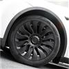 Fab.Labs Tesla Model Y - Copricerchi da 19, stile turbina, confezione da 4, colore nero