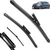 Autozonea Spazzole tergicristallo anteriori posteriori compatibili con Renault Clio 4 2012-2019 parabrezza parabrezza anteriore 26+14+10 2015 2016 2017 2018