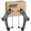 kW&HP KIT 4 PEZZI BRACCI BRACCETTI SOSPENSIONE + BIELLETTE BARRA STABILIZZATRICE ANTERIORI DX/SX PER MITO QUBO GRANDE PUNTO EVO