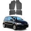 OMAC Tappetini in Gomma Compatibili con VW Fox 2005-2011 Tappetini Auto Gomma TPE Nero 4tlg