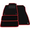 Somer Car Kit Tappetini Auto compatibili con Audi A5 F5A Sportback 2020-2025 | Set Tappeti in Moquette, Tappeto auto su misura, bordo rosso