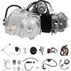 WSIKGHU Motore 125CC a 4 tempi per ATV Kart monocilindrico orizzontale, raffreddato ad aria con avviamento elettrico, accensione CDI, 3 marce avanti con retromarcia, incluso cablaggio + filtro dell'aria +