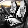 Generic 2 Pezzi Auto Macchina Seat Coverset Coprisedile Stampa Artistica di Gatti Carini Set di Copri Sedili Poliestere Coprisedili Sedile per Auto, SUV, Veicoli Vari, 52X138Cm