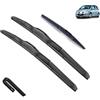 Autopixl Spazzola tergicristallo anteriore posteriore compatibile con Honda Fit Jazz MK1 2001-2008 Accessori for tagliaspazzole for finestre J Hook 2002 2003 2004 2005 2006 2007 (Color : Front Rear, Size :