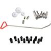QDentMov Kit di aste per la rimozione delle ammaccature (21 pezzi), asta con punta intercambiabile a doppia curva, diametro 3/8 (10 mm) con rubinetto verso il basso, strumento manuale per riparazione
