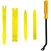 Ohleats Kit di strumenti per la rimozione delle finiture dell'auto, senza graffi, in plastica, per smontaggio del pannello audio del cruscotto dell'auto, 5 pezzi, accessori per auto (giallo)