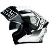 Oubaiya Casco per motociclette a viso pieno, coperchio ribaltabile, casco modulare per motociclette con doppi parasole, per uomini e donne adulti approvato dalla ECE (Bianco(termiti), XXL)