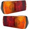 APSMOTIV Gruppo luci Posteriori fanali Posteriori con lampadine 12v Sostituzione per Trattore Massey Ferguson 230 240 250 265 275 290 298 365 375 390 398 399 560 575 565 59 e 595 (Marrone) (12 Volt)