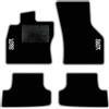 QUEMAR Tappetini Auto per Golf VII 2012-2019, Bordo Perla, 2 Ricami | Kit Tappeti Moquette e Gomma su Misura / Set 2 Anteriori + 2 Posteriori / Ricami e Colori Personalizzati / Antiscivolo