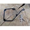 ORLETANOS Supporto destro borsa da sella nuovo di Orletanos compatibile con Harley Davidson Streetbob Dyna tasca laterale HD 1996-2017 modelli Fat Bob Wide Glide acciaio verniciato a polvere