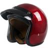 EBAYIN Casco Moto Jet Retrò DOT ECE Certificato Uomo Donna 3/4 Casco Scooter Vintage Pilota Scooter(Red,XXL=(63~64cm))