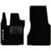 QUEMAR Tappetini Auto compatibili con Smart Fortwo W453 dal 2014 / Kit Set 2 Tappeti in Moquette e Gomma su Misura/Ricami e Colori Personalizzati (1 Logo+Ricamo, Bordo Perla)
