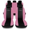 Rebeca Shop Coprisedili auto universali Made in Italy - Racing - schienali posteriori con 2 zip - airbag compatibili in vari colori made in Italy (Nero/Rosa AP)