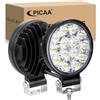 PICAA 2Pcs Faro da Lavoro LED Rotondo 3.2 Pollici 42W, Luci di Lavoro Per Auto Camion SUV ATV 4x4 Offroad Trattore Barca 12V 24V