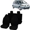 GPDESIGN COPRISEDILI NERI PER CITROEN C1 / TOYOTA AYGO/PEUGEOT 107 IN COTONE NERO (TOYOTA AYGO)