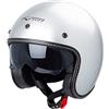 A-Pro Casco Moto Jet Cafe Racer Omologato ECE 22-06 Parasole scooter Argento XL