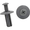 A ABSOPRO 8mm Foro Rivetti Spinta Fermi per Automobile Parafango Plastica Grigio(100Set)