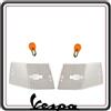 GSC RICAMBI SRL KIT COPPIA DUE GEMMA GEMME PLASTICA VETRINO FRECCIA POSTERIORI BIANCHE COMPLETO DI LAMPADINE PER VESPA PX 125 150 200 - VESPA ARCOBALENO