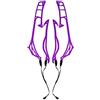 YONGYAO Segnale per Casco Moto Ricaricabile Lampada Striscia Lampeggiante LED Adesivo Luminoso per Strisce Universale-Viola