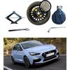 D'ANGELO 1988 Kit Ruotino di Scorta 18 compatibile con Hyundai I30N con Cric, Chiave e Sacca