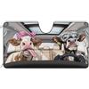 BAGEYOU Parasole anteriore per auto, divertente, con mucca, decorazione per auto, parasole, raggi UV, riflettore, protezione solare, mantiene il veicolo fresco, 140 x 76 cm