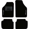 QUEMAR Tappetini Auto per Lancia Musa 2004-2012, Bordo Nero, 2 Ricami | Kit Tappeti Moquette e Gomma su Misura / Set 2 Anteriori + 2 Posteriori / Ricami e Colori Personalizzati / Antiscivolo