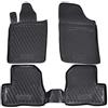 J&J AUTOMOTIVE Tappetini Auto in Gomma su Misura per Peugeot 206/206+ 1998-2012, Set da 4 Pezzi, 3D - con Bordo Alto, Antiscivolo, Inodore, Colore Nero, TPE