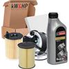 kW&HP KIT TAGLIANDO 4 FILTRI COMPATIBILE CON FOCUS II 1.6 TDCI DAL 2005 AL 2012 + 4LT OLIO MOTORE ORIGINALE 5W-30