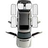 Hgkqbomb Tendine Parasole Auto Per Ford Per Transit Per Custom Per Tourneo 2012~2022 Coperture Complete Tende Sole Auto Anteriore Posteriore Lato Visiera Parabrezza Finestre Tenda Oscuranti Parasole(Rear sun