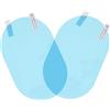 MUCKLILY Pellicola Protettiva Ovale Auto per Specchietto Retrovisore 1 Paio Pet | Antiappannamento, e Antiriflesso, Rivestimento Rapido per Pioggia e Guida Notturna