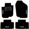 QUEMAR Tappetini Auto compatibili con Rav4 III XA30 2006-2013 / Kit Tappeti Moquette e Gomma su Misura (Set 2 Anteriori + 2 Posteriori) / Ricami e Colori Personalizzati (Bordo Beige, 4 Ricami)