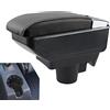 YJYWZH Braccioli Compatibile con Opel Astra H 2004-2010 Bracciolo Doppio Strato Scatola Portaoggetti Bracciolo della Console Dell'Auto con Portabicchierii