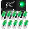 GLL T10 501 Lampadine a LED Verde W5W 194 168 2825 Lampadine Senza Tappo a Cuneo T10 3030-1SMD per Interni Auto Cupola Luce Cruscotto Luce di Posizione del Bagagliaio Laterale