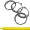RKC 4 anelli di centraggio da 60,1 x 54,1 mm, colore grigio + 1 penna per gesso